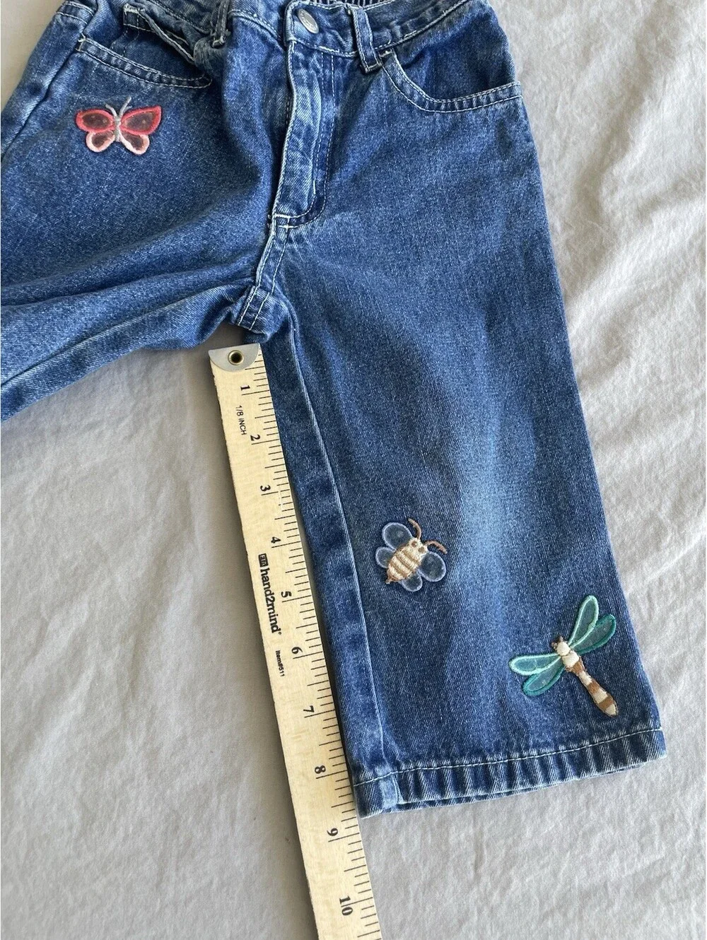 Vintage Old Navy Toddler Jeans Size 3T Embroidered